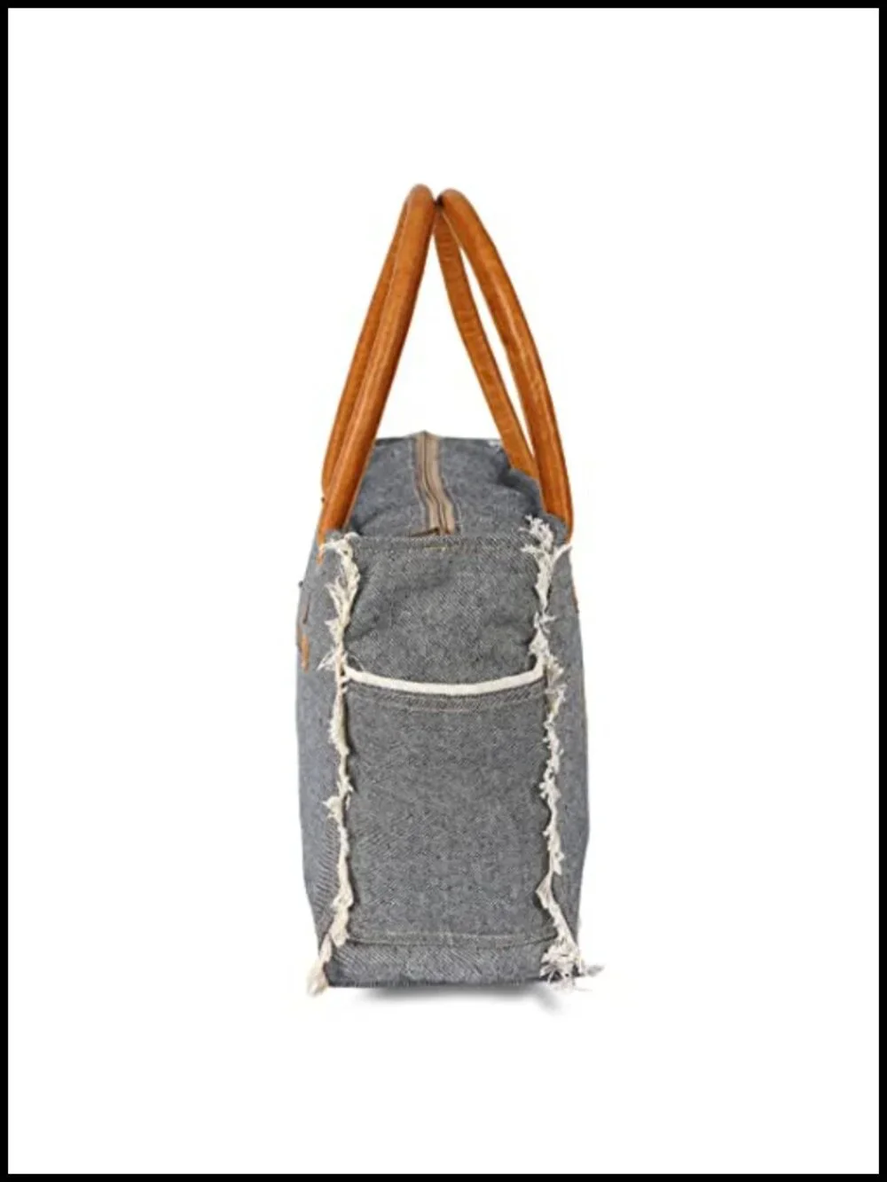 Upcycled Canvas and Leather Tote Bag Satchel Shoulder Crossbody